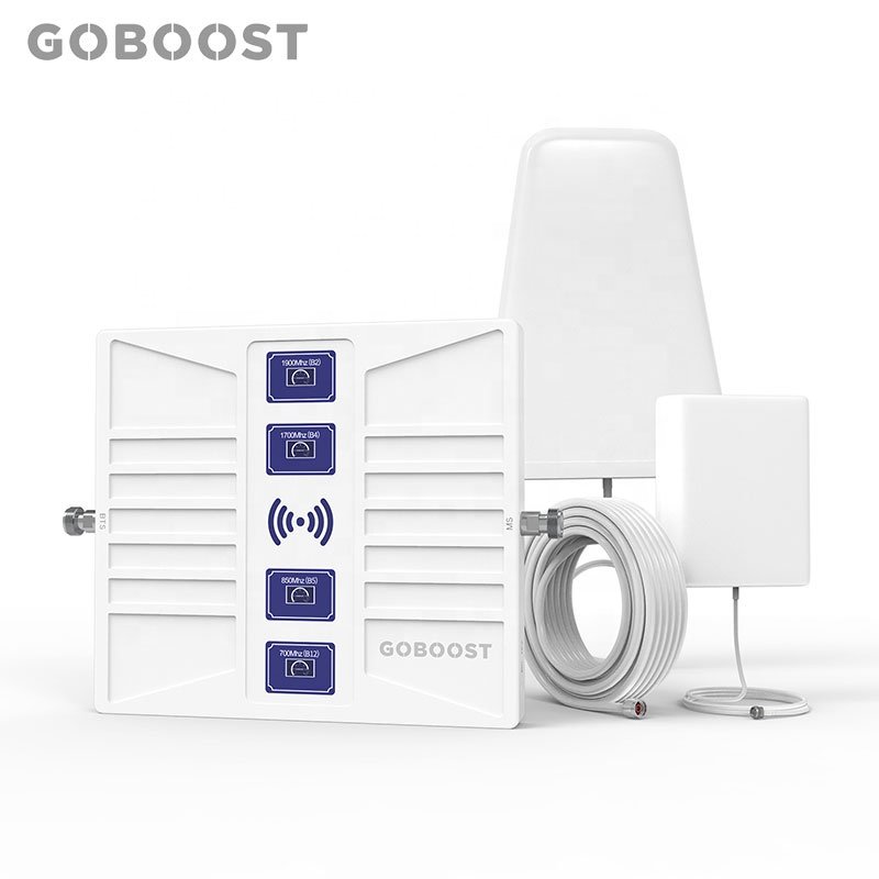Goboost Five band repeater mobile signal booster amplifier GSM 2g 3g 4g cell phone booster signal repeater